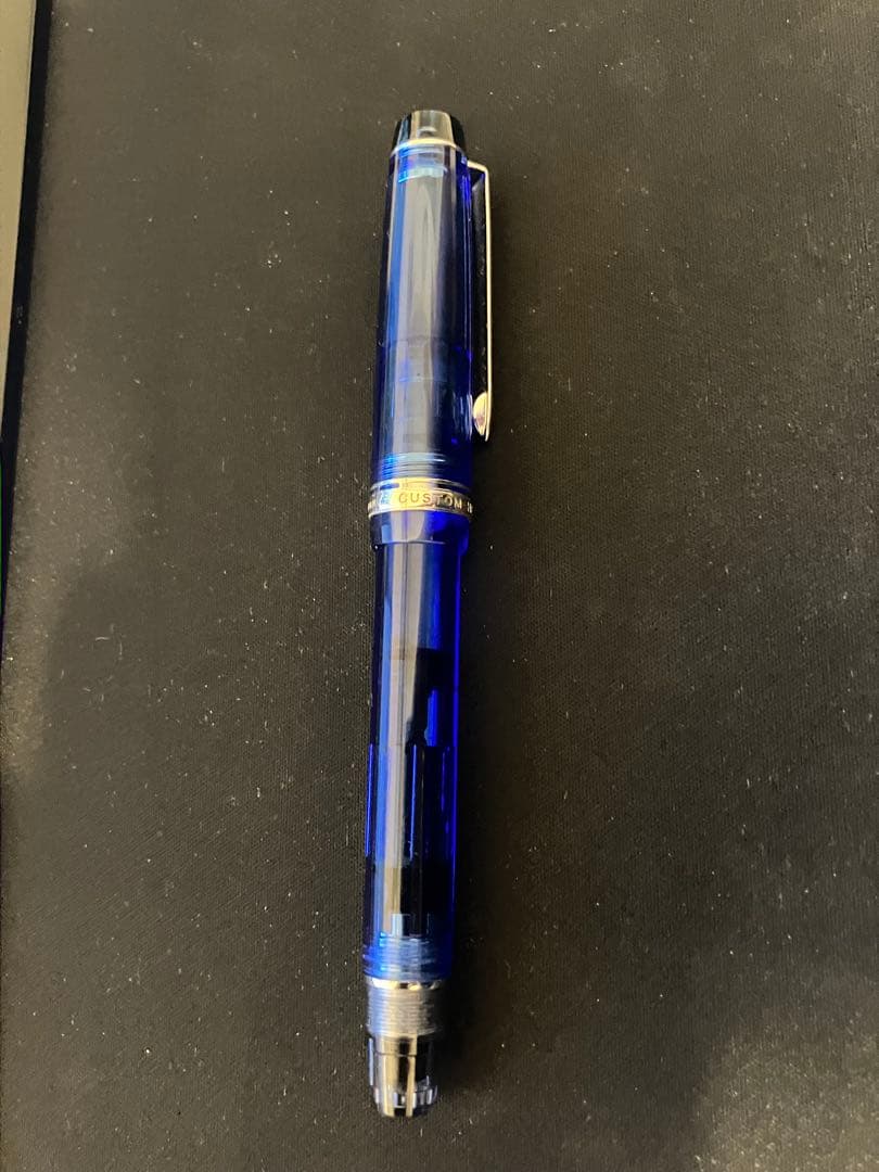 パイロット　カスタムヘリテイジ９２　青透明　ペン先M (中字)１４金ペン先