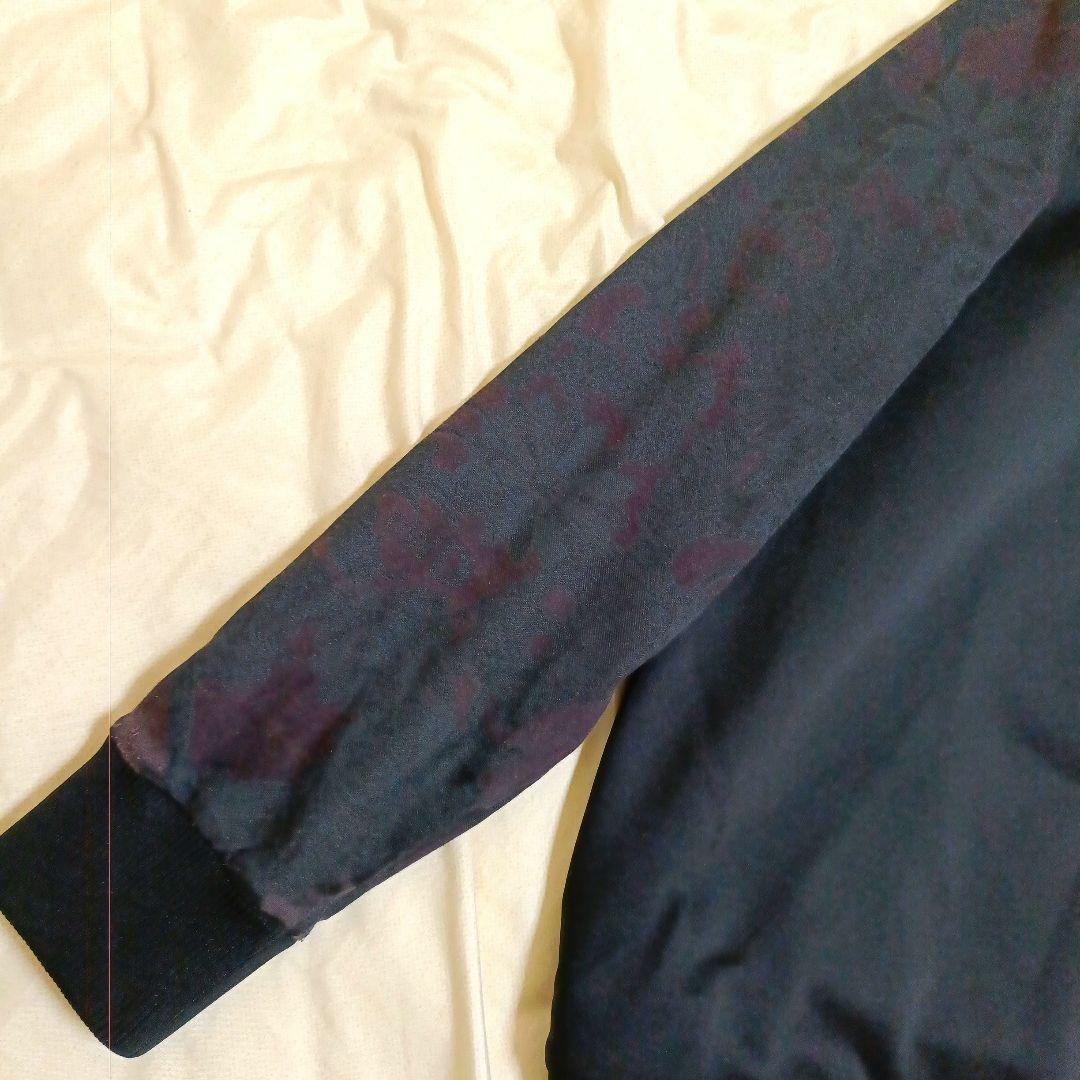 Dancc With Dragon 異素材ドッキングハーフジップ　バック刺繍LL