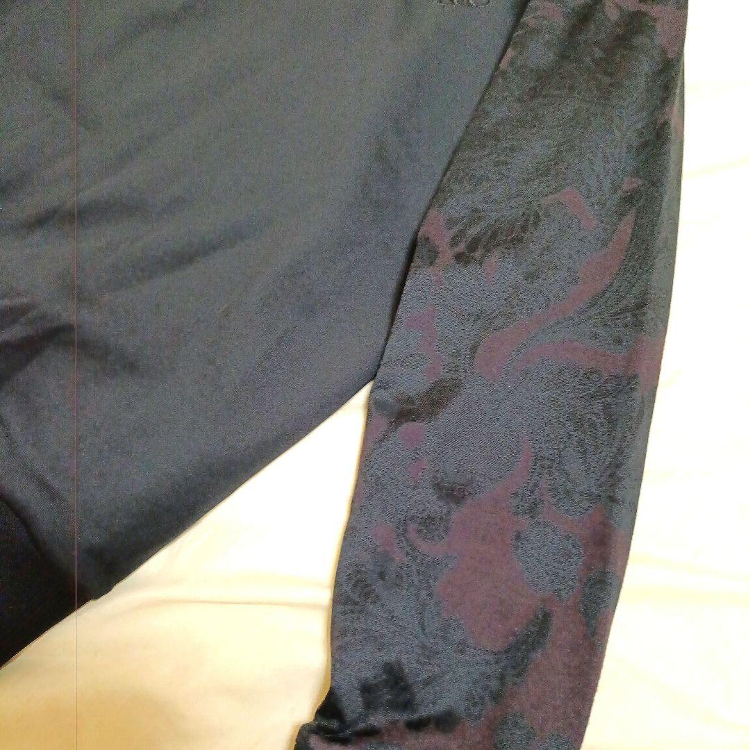 Dancc With Dragon 異素材ドッキングハーフジップ　バック刺繍LL