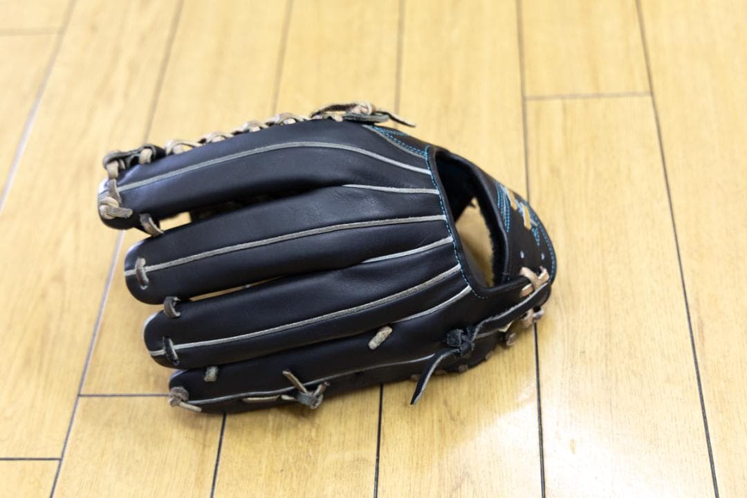 Zeemｓブラック 軟式野球グローブ 右投外野手用