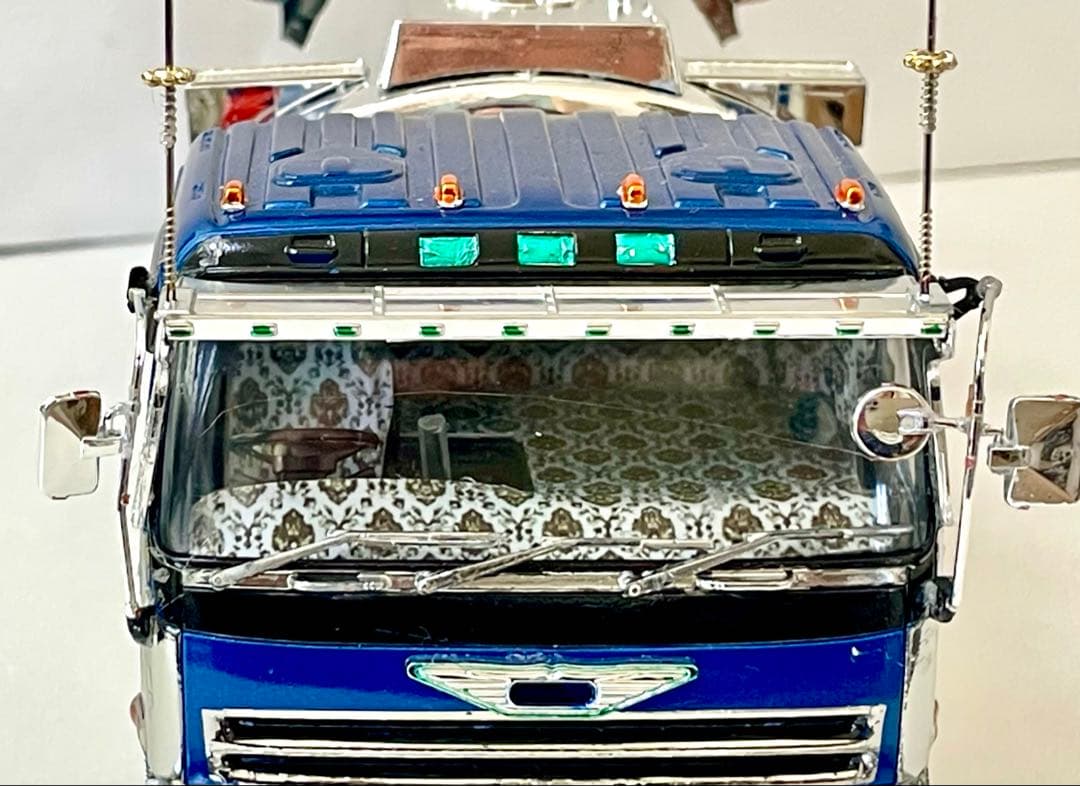 希少1/32 大型メッキタンクローリー 「危」デコトラプラモデル 特殊車両完成品