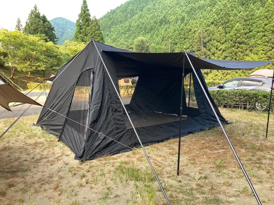 キャンピングクラブクリードⅡブラックグランドシート付き