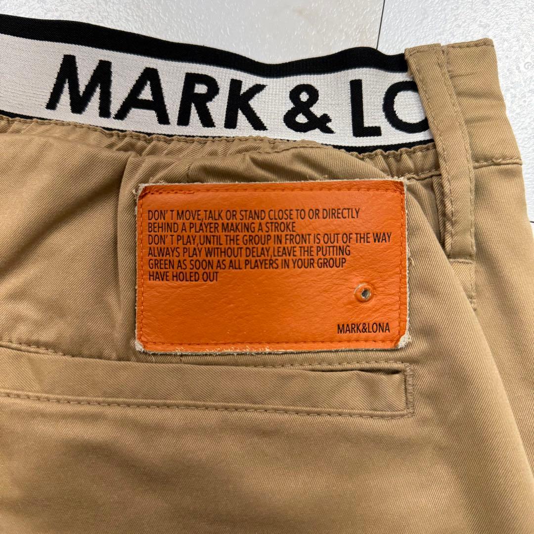 MARK&LONA ストレッチ パンツ ゴルフ GOLFメンズ L ベージュ