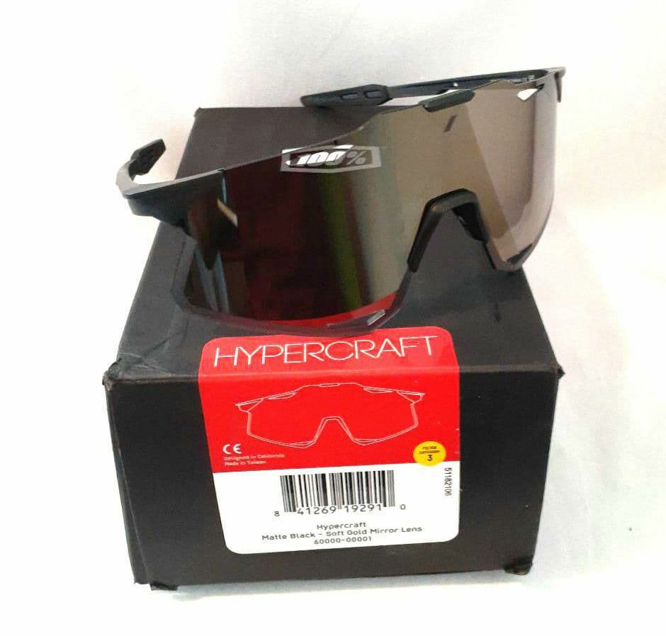 100% HYPERCRAFT ブラック ゴールド ワンハンドレッド サングラス