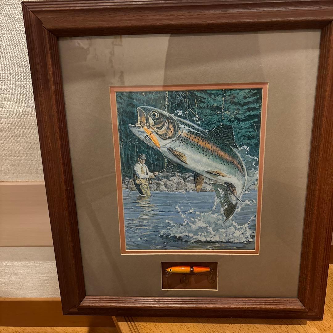 希少　ラパラ　絵画　トラウト　ブラックバス　J-7 ルアー　フィッシング