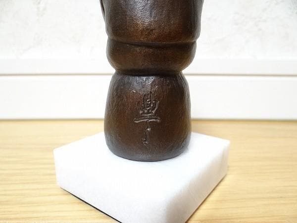 美品 加藤豊 花 少女 子供 ブロンズ 銅製 箱付き オブジェ 美術品 彫刻巨匠