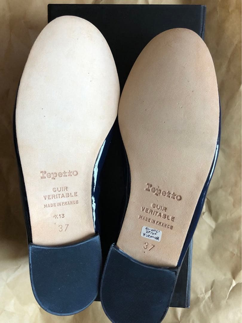 新品未使用Repetto ネイビー バレエシューズ 37