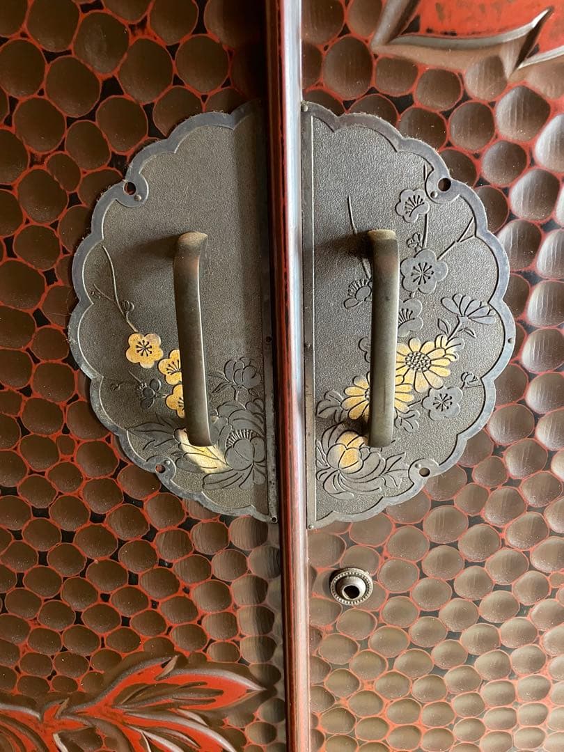 鎌倉彫り　佐藤恵仙作品　桐タンス　着物保管