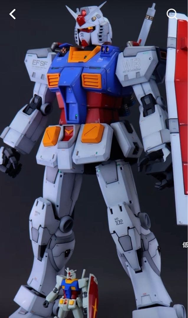1/35 RX-78-2 ガンダム特大スケール水転写デカール付き 発光ユニット付