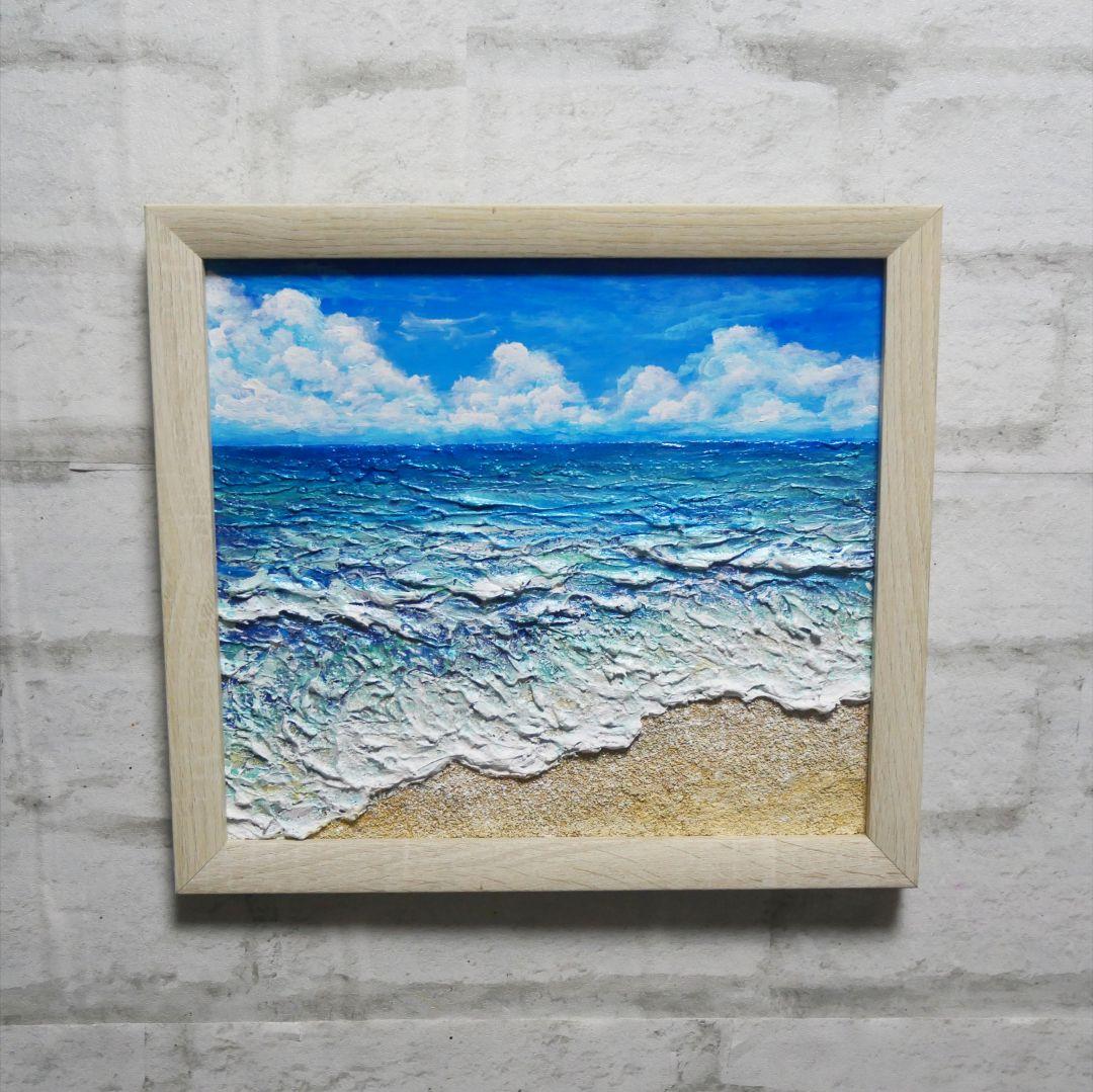 油絵 油彩 油彩画 絵 絵画 【真夏の海】
