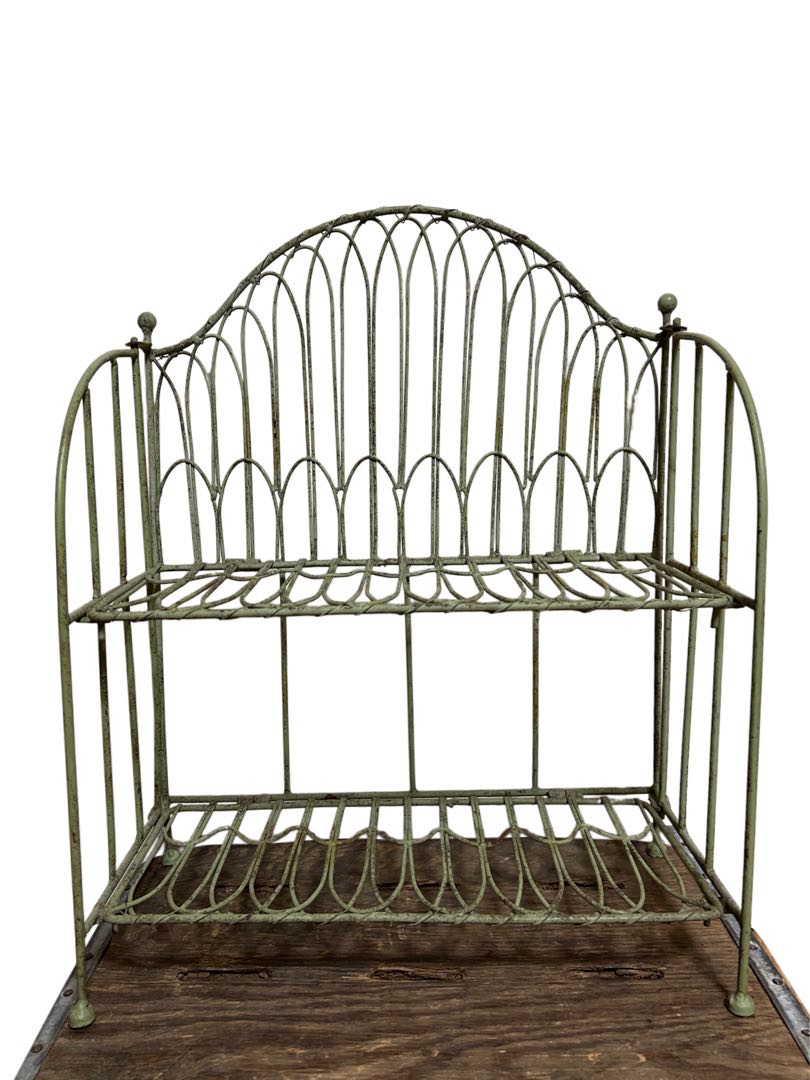 50s ビンテージ アンティーク 折りたたみ ラック 2段 飾り棚 シェルフ