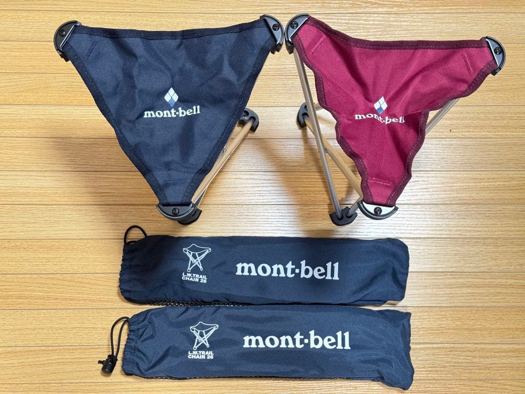 モンベル L.W.トレールチェア　26 ネイビー　ピンク　2脚1セット