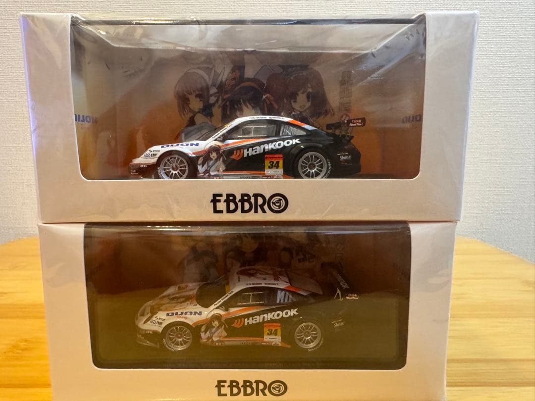 【EBBRO】2台セット ハルヒレーシング Porsche SUPER GT