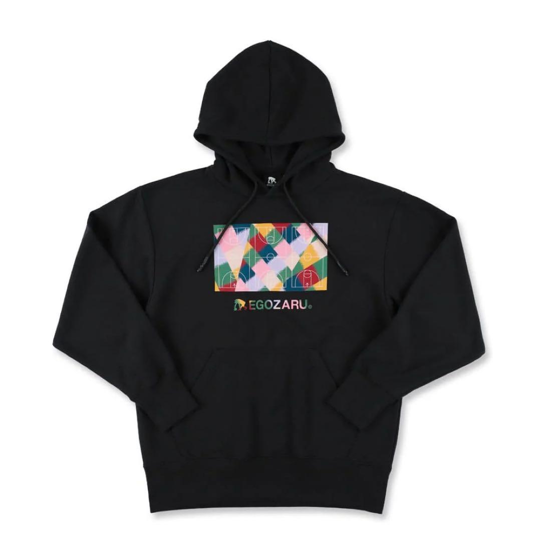 エゴザルスウェット　パーカー　モザイクタイルパーカ　ブラック　Lサイズ