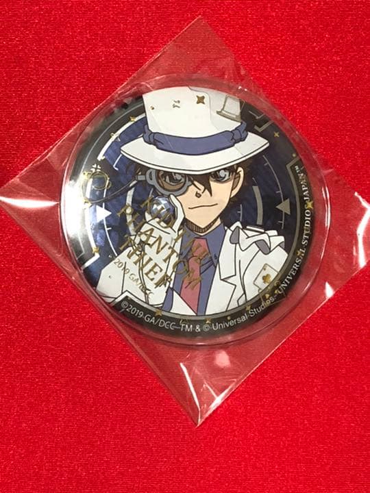 コナン　キッド　USJ 缶バッジ