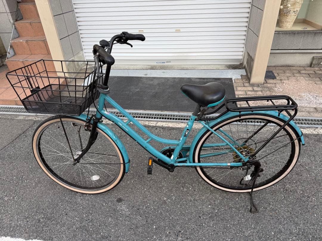 154 自転車 大阪市 【引取り限定】 美品 27インチ 変速付き