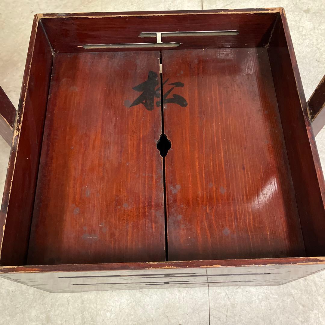 A-3 アンティーク 古道具 時代物 伝統工芸品 木製の小箱 裁縫箱 火鉢台