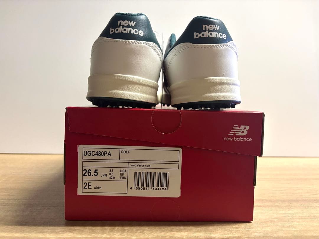 未使用 26.5cm 2E ニューバランスゴルフシューズUGC480PAホワイト