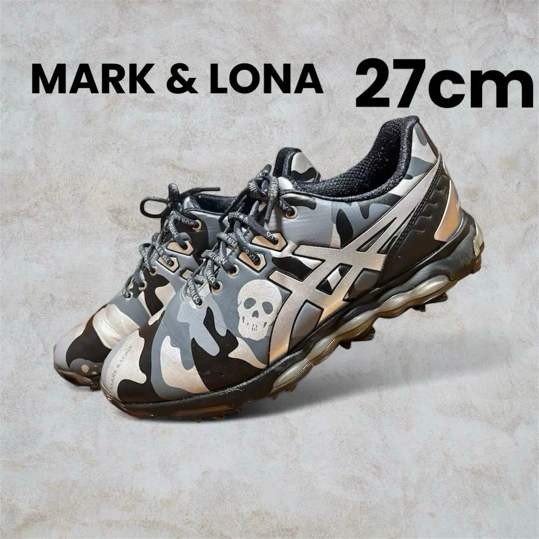 MARK & LONA カモフラージュ ゴルフシューズ　アシックスコラボ27cm