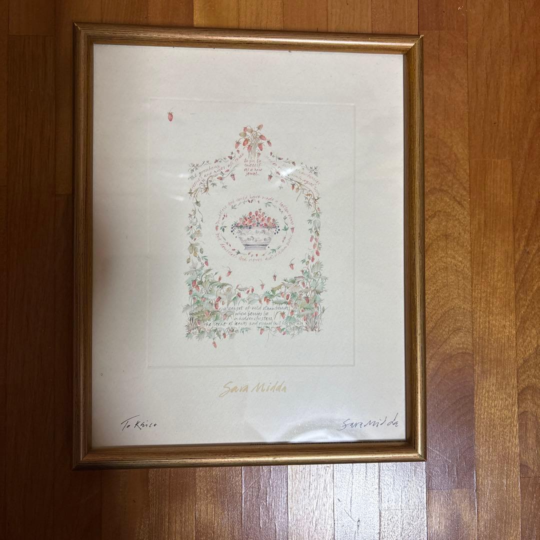 サラ.ミッダ　絵画　サイン入り
