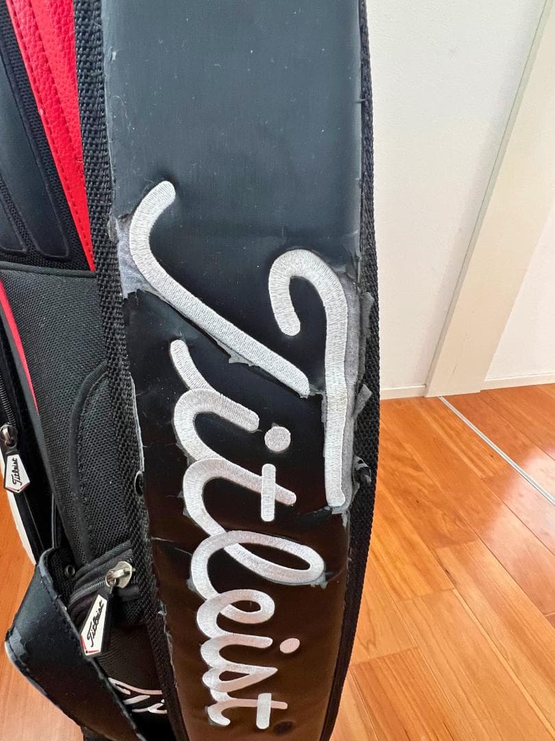 Titleist 大型キャディバッグ フード付き 収納力抜群 中古 タイトリスト