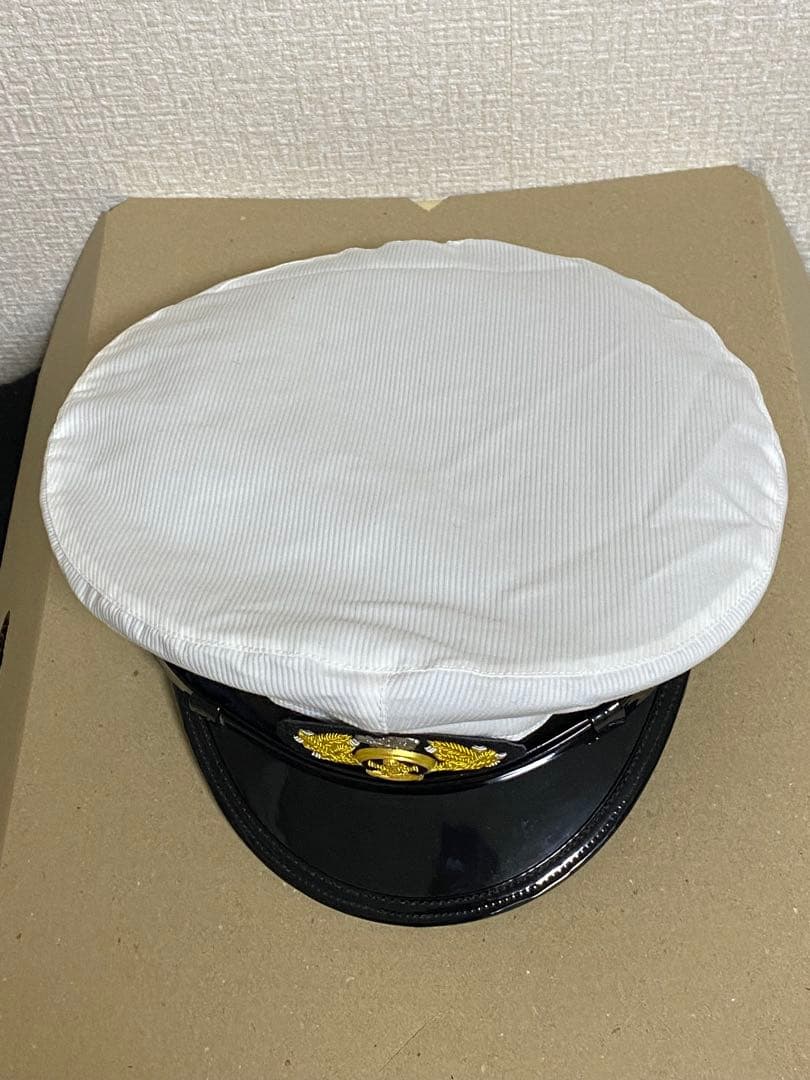 大日本帝国海軍　士官軍帽　制帽　58cm 複製品 日覆付　日本軍