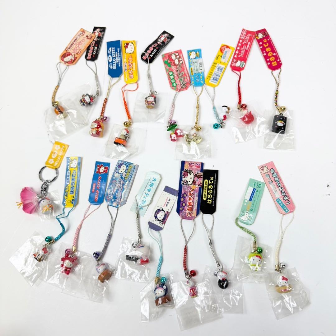 ご当地キティ ストラップ まとめ 根付 ハローキティ キーホルダー 123点