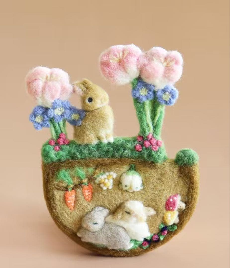 うさぎmofu usagi作家 羊毛 テディベア ハンドメンド ぬいぐるみ