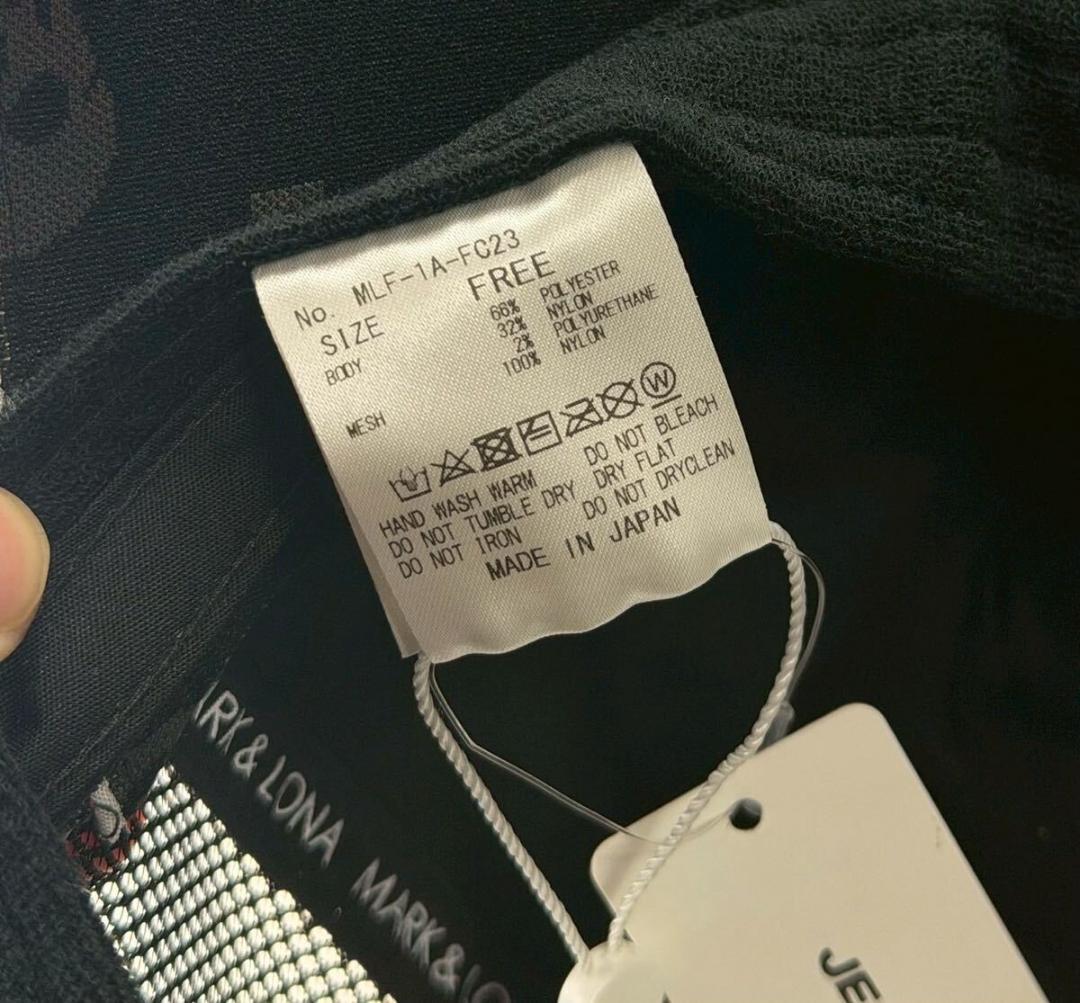 未使用品 マークアンドロナ ロゴ刺繍 メッシュキャップ ブラック/スカル ②