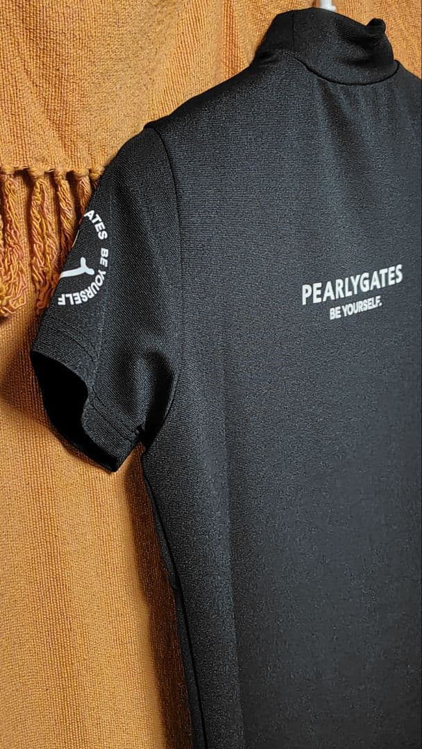 パーリーゲイツレディースモックネック半袖カットソー ネイビー サイズ1