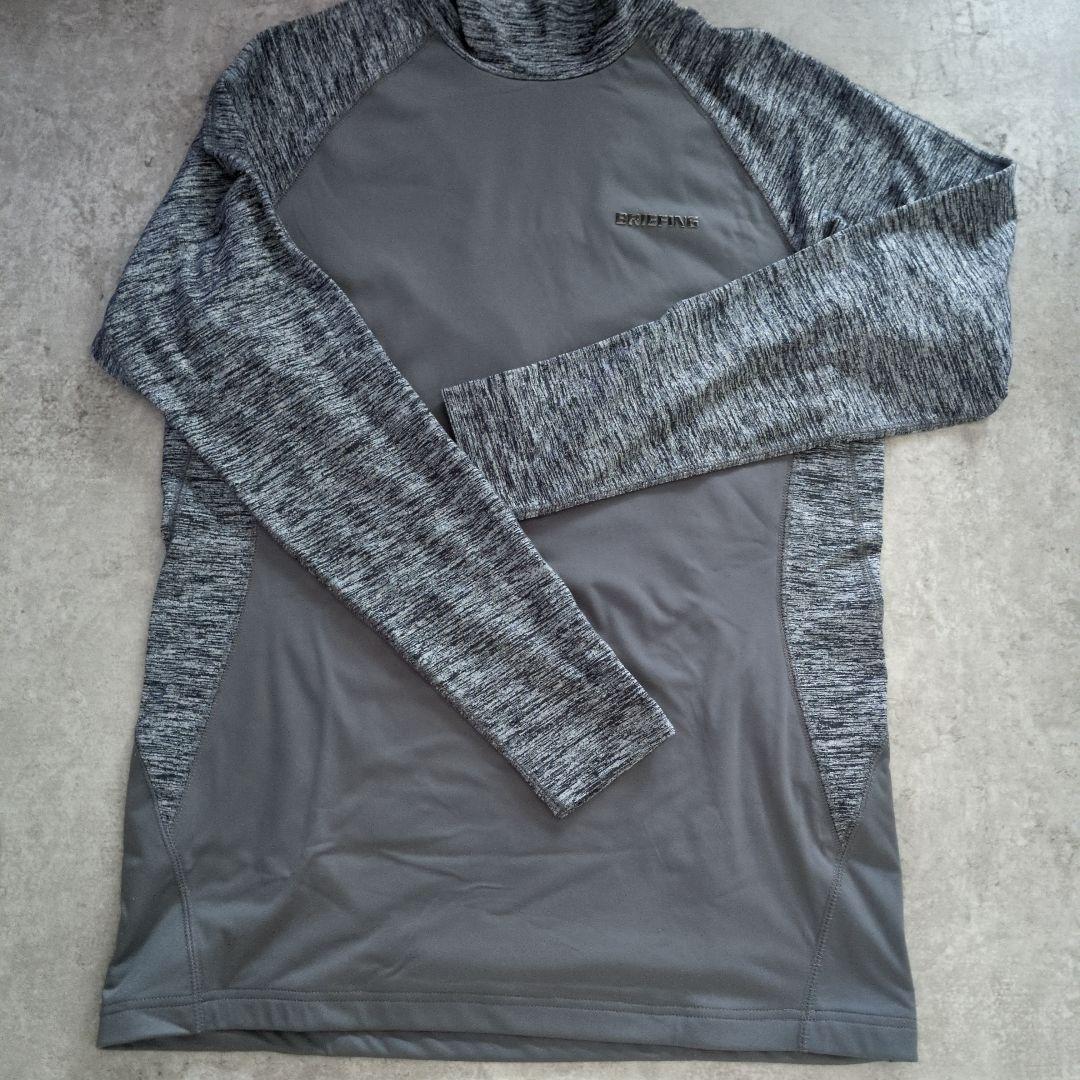 BRIEFING 長袖ハイネックシャツ グレー