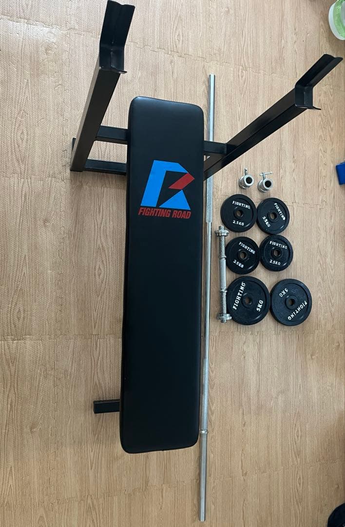 ベンチ台　シャフト　バーベル セット 筋トレ　ベンチ