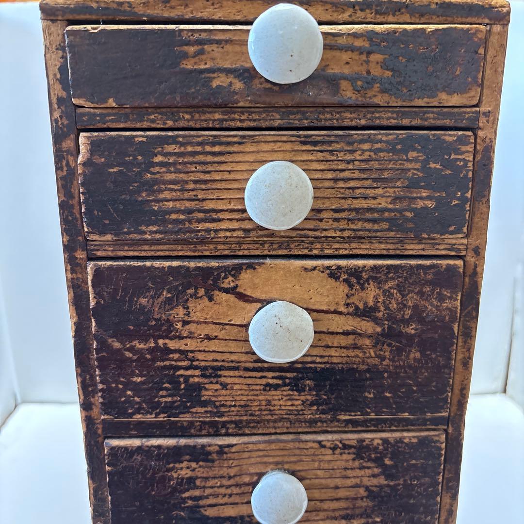 古道具　小引出　裁縫道具　薬箱　小物入れ　飾り棚　アンティーク　収納ボックス