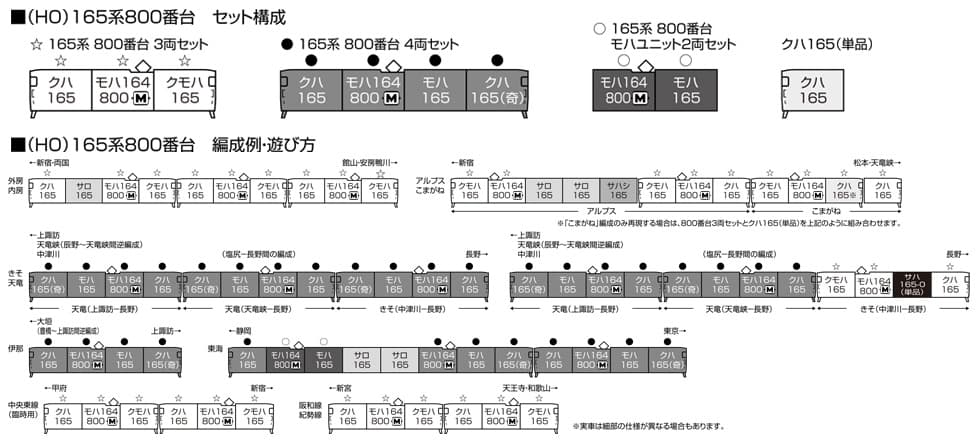 KATO HO 3-527 165系800番台 3両セット