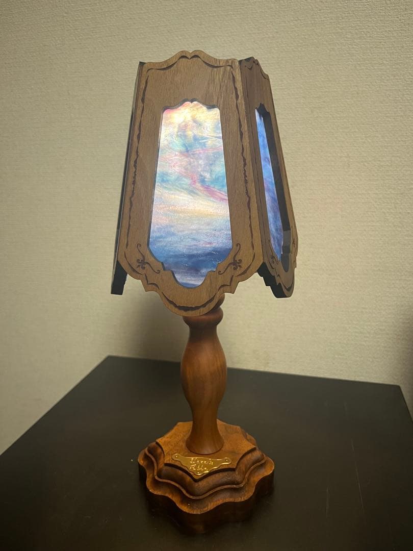 ダップルグラスシェード【ウォールナット】ブルーマーブルパープル　ケース付き