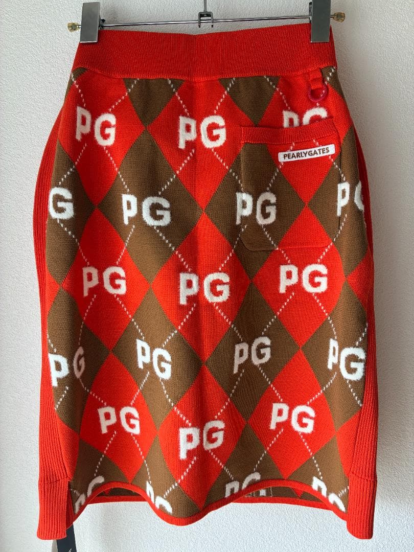 【新品】パーリーゲイツ レディース　ニットスカート　アーガイル柄