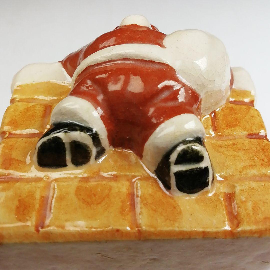 Ｔ８９６　蓋置　『サンタクロース』『伊東桂楽 造』　共箱　茶道具