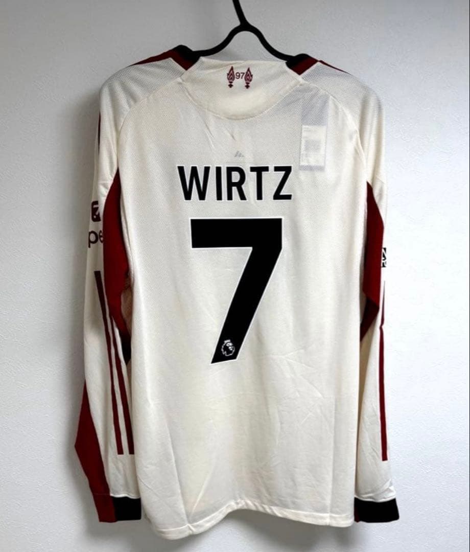 25-26 リヴァプール ヴィルツ アウェイ ユニフォーム 長袖 Lサイズ　7番