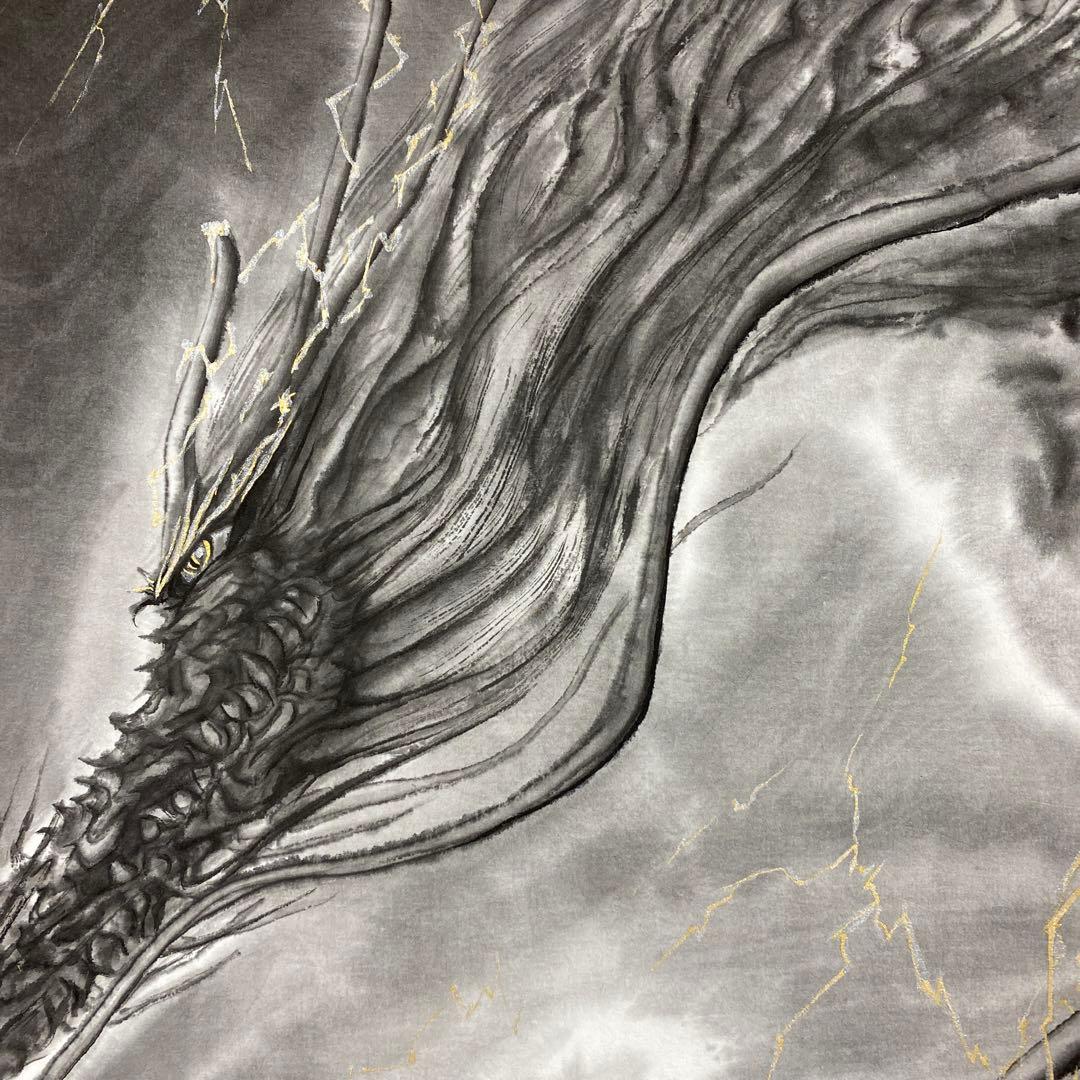 ★美品 掛け軸 絵師 伯道筆「孫悟空」共箱 水墨画 厄除け