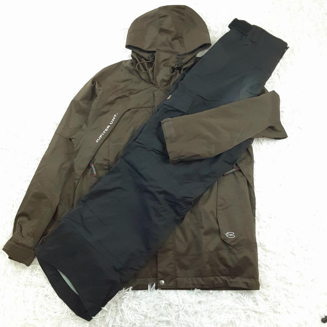 良品◎エスティボ スノボウェア スキージャケット 上下セット カーキ 枯草色