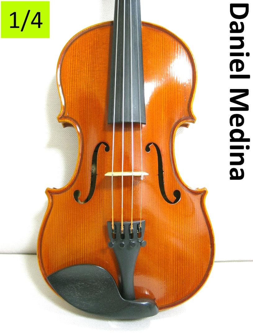【良音上質１枚板1/4】 アメリカ製 Daniel Medina バイオリン