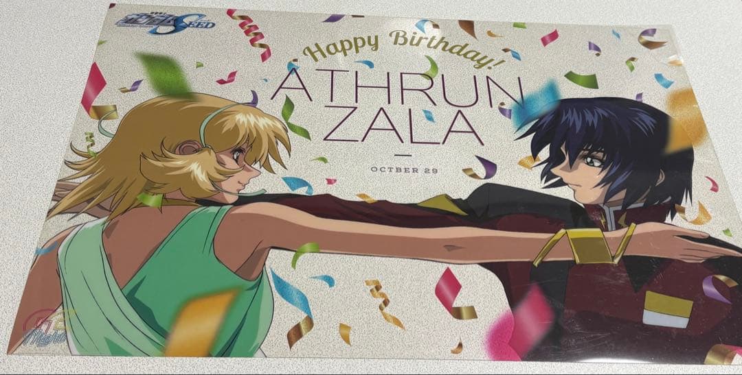 ガンダムSEED ガンダムカフェ クリアポスター　アスラン　カガリ　バースデー