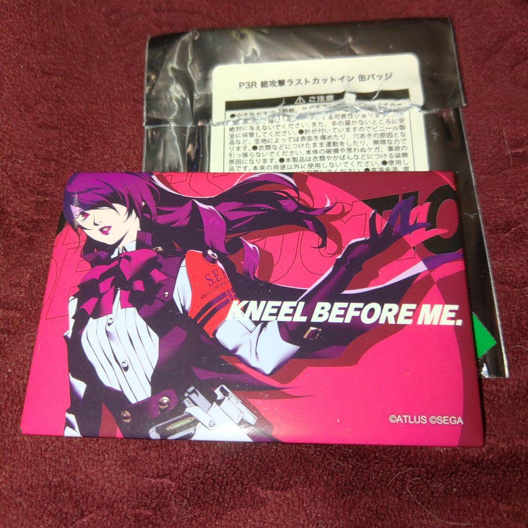 (17) 未使用　ペルソナ3リロード　総攻撃　缶バッジ　桐条 美鶴