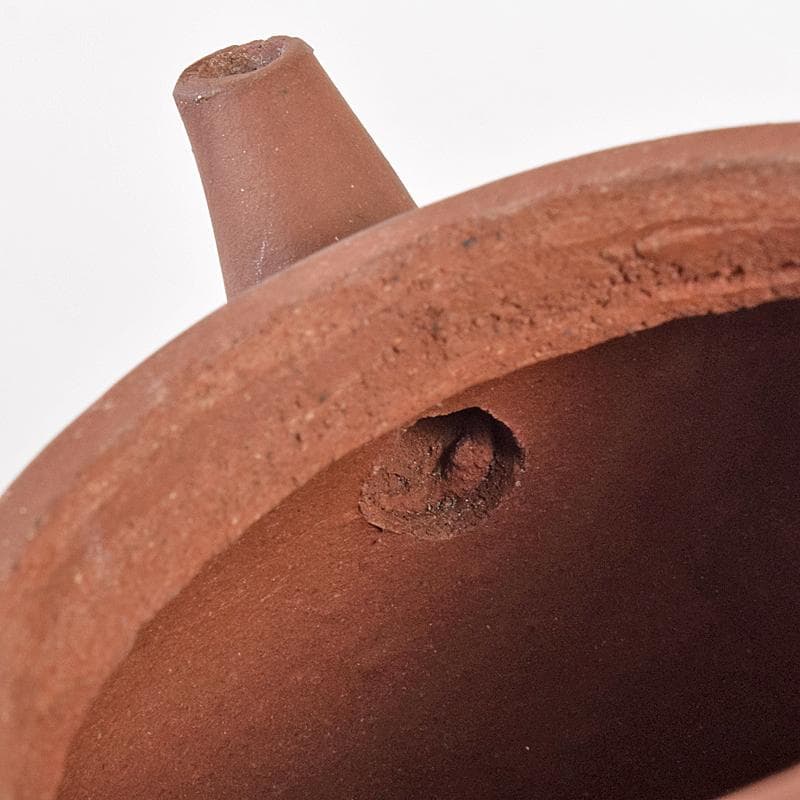 中国　花間伴咏月下侶吟　紫砂　朱泥　急須　茶壷　M　R7654