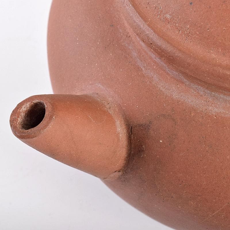 中国　花間伴咏月下侶吟　紫砂　朱泥　急須　茶壷　M　R7654