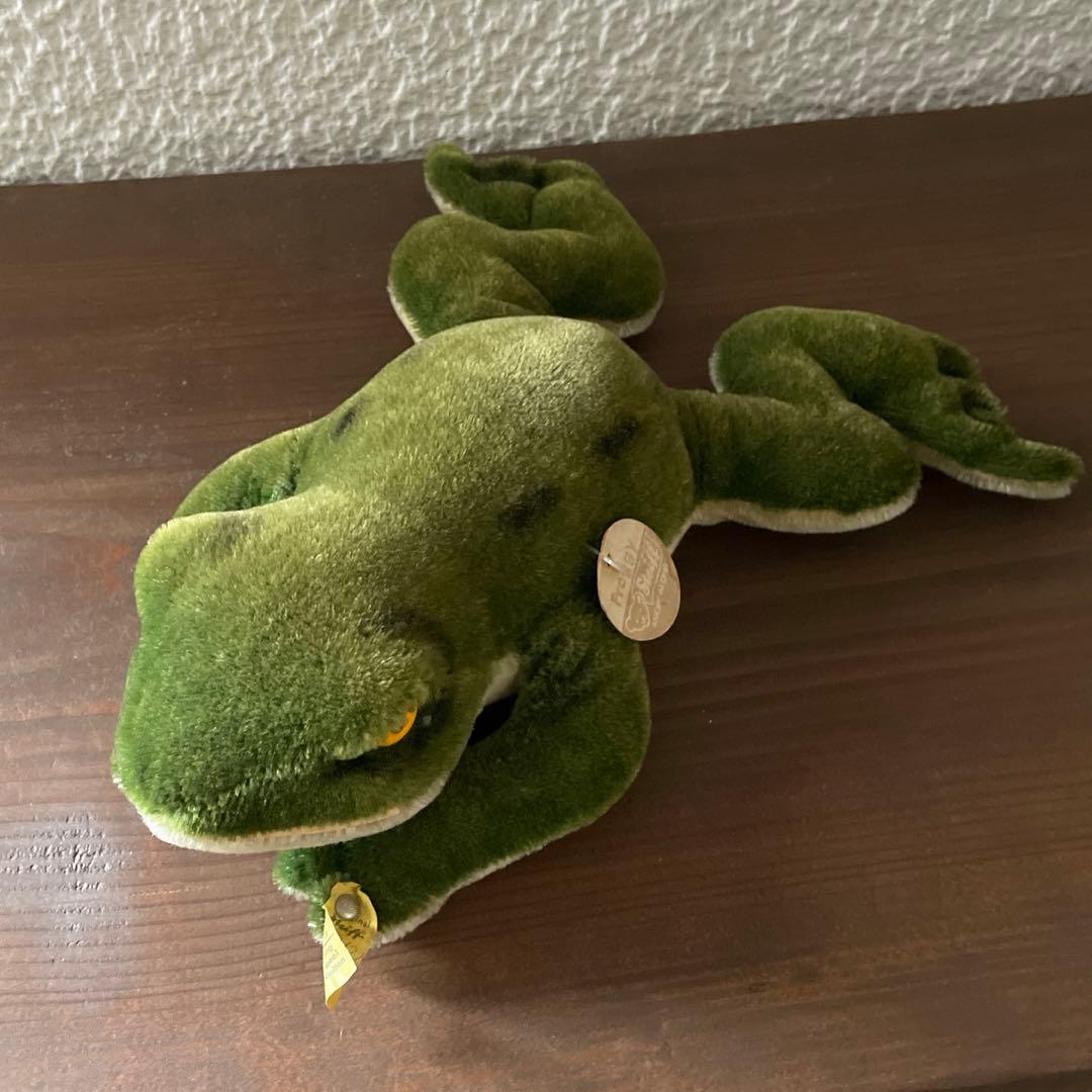 アンティークカエル ぬいぐるみ ヴィンテージ シュタイフ 蛙 Steiff