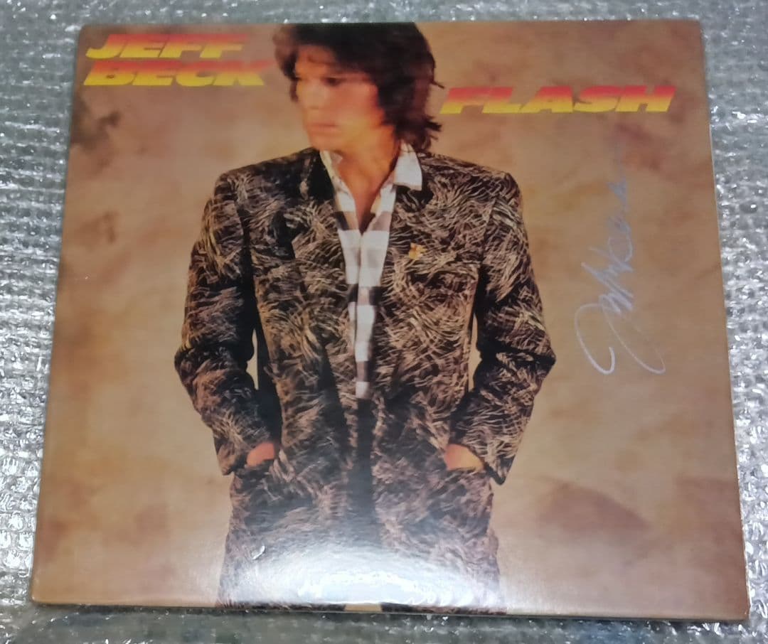 ジェフ・ベック　サイン入り LP「FLASH」JEFF BECK