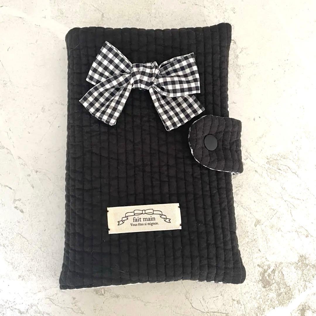 A6バインダーカバー&バインダーセット　ヌビ　チェックリボン　韓国　セービング