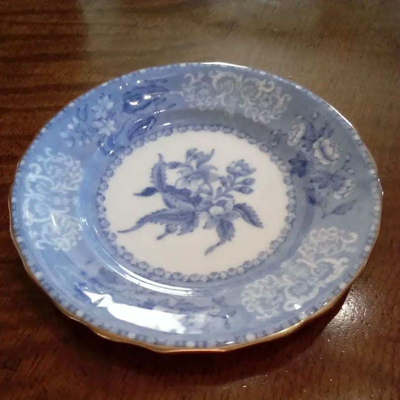 イギリス スポ—ド ケ—キ皿５枚セット「カミ—ラ」1910年代