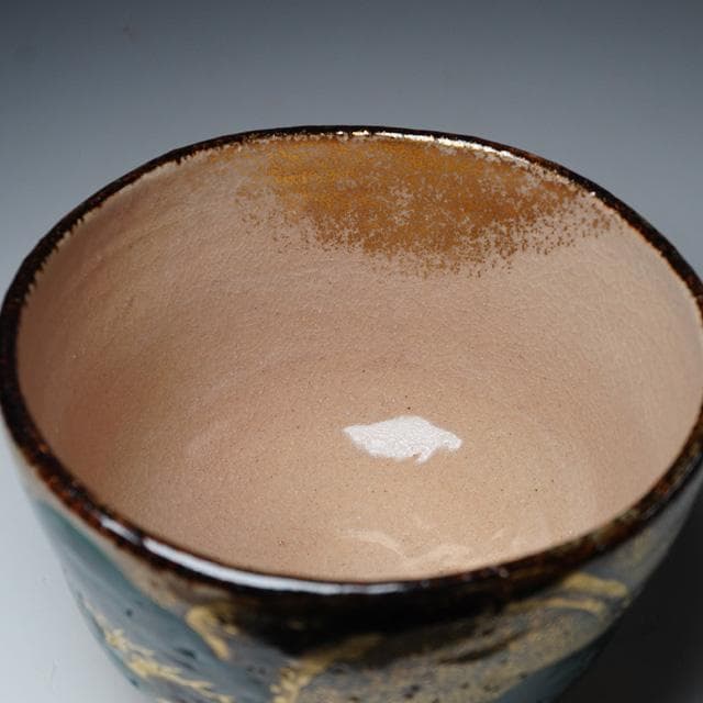 加藤利昇　乾山松茶碗　共箱　茶道具　抹茶碗　京焼　色絵